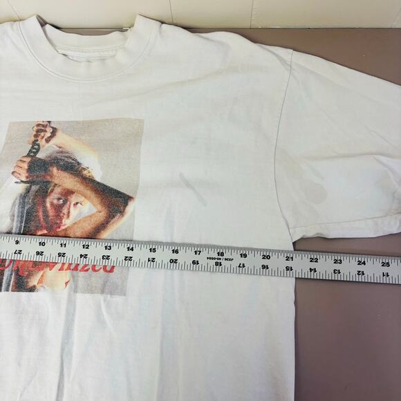 Uncivilized T-Shirt Size Large Mens White Kill Bill Uma Thurman Short Sleeve - Picture 4 of 6